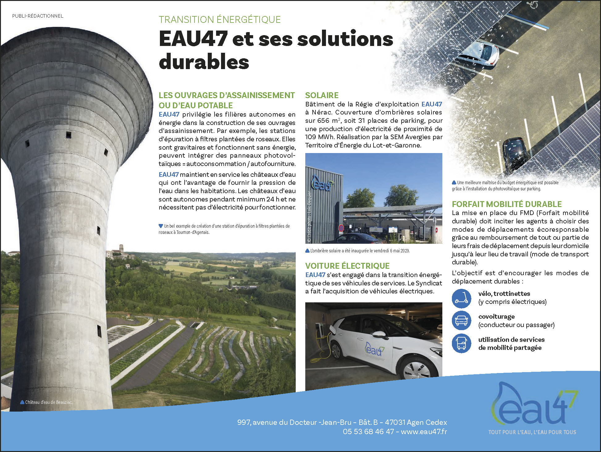 EAU47 ET SES SOLUTIONS DURABLES