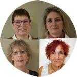Photo -  Isabelle ALBENQUE, Sandra PETTINI, Marie-Claude VILLENEUVE & Véronique PETIT